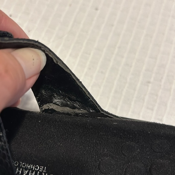 Vionic Aubrey Black Snakeskin Print Orthaheel Slide Sandals Size 9 - Picture 12 of 13